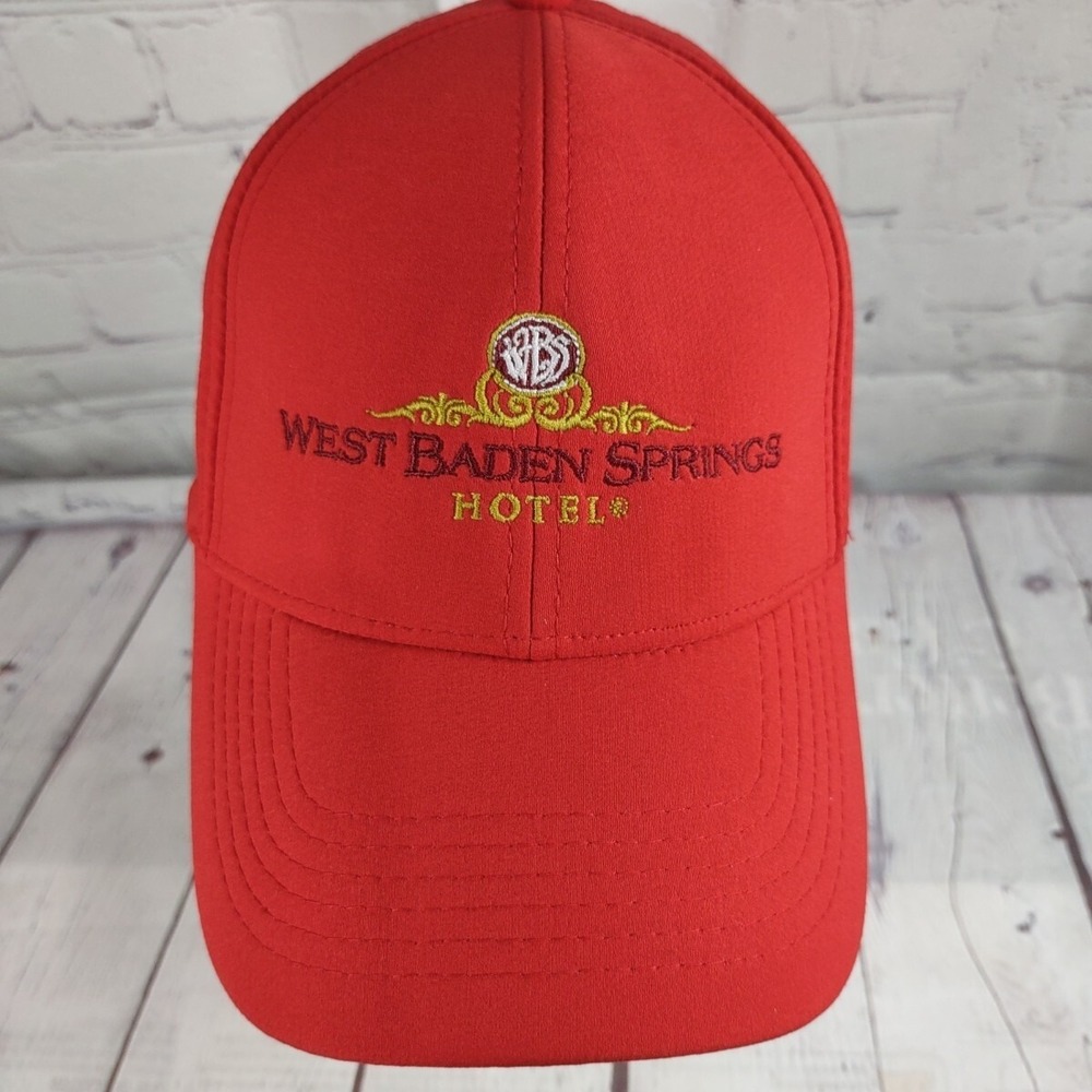 West Baden Springs Hotel Hat Cap Strapback Red Adjustable Embroidered Logo - Picture 2 of 8